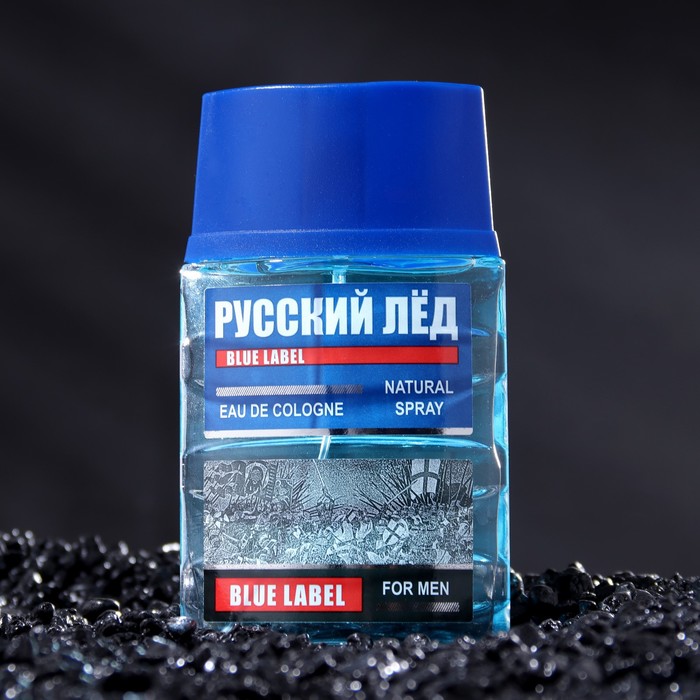 фото Одеколон мужской русский лёд blue label, 60 мл positive parfum