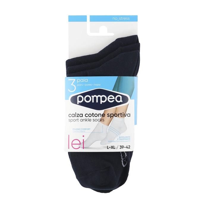 фото Носки женские bike socks x3 lui, цвет nero, размер 39-42, 3 пары pompea