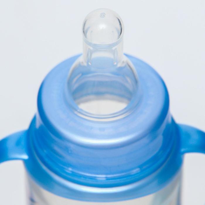 Бутылочка для кормления Cosmo Food, 250 мл., цилиндр, с ручками 5399843