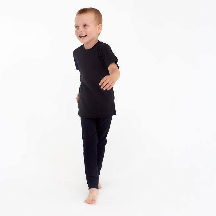 фото Термобельё для мальчика (кальсоны), цвет чёрный, рост 110 см рыжик