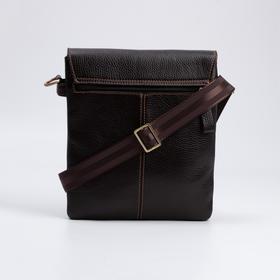 

Планшет, отдел на молнии, наружный карман, длинный ремень, цвет коричневый