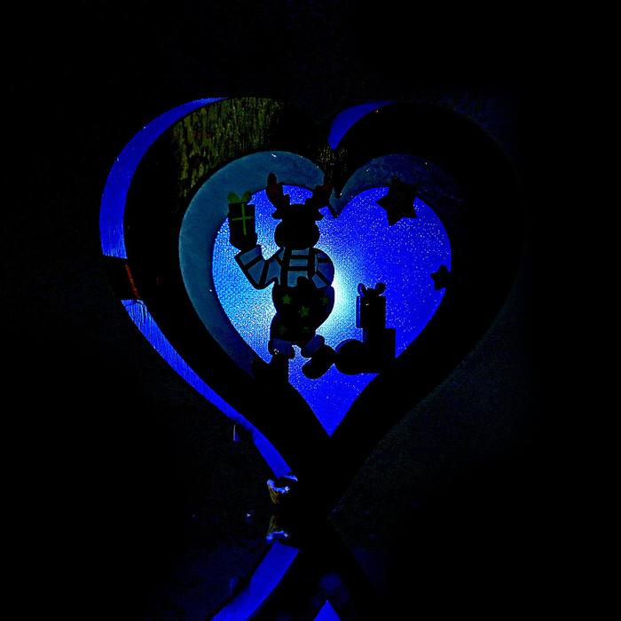 Световой декор на подвеске «Сердце» 14×13×2 см