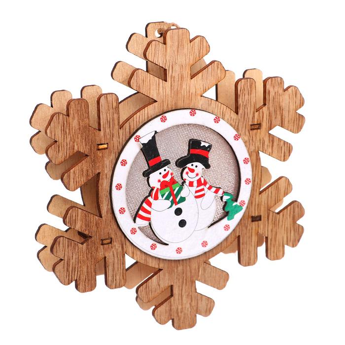 Световой декор на подвеске «Снежинка» 15×13×2 см световой декор на подвеске ёлка 15×18 см