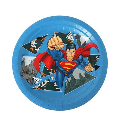 Тарелка бумажная Superman, 18 см, 6 шт.