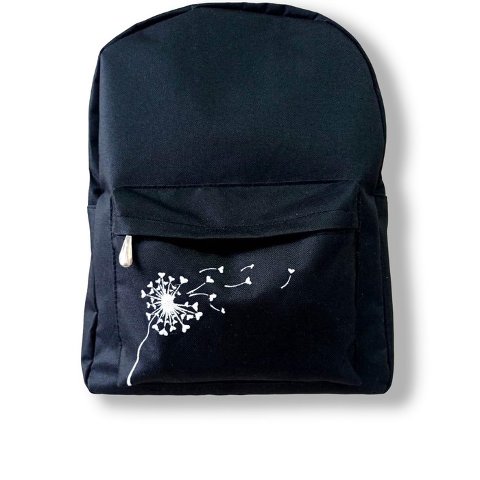 фото Рюкзак городской praid из оксфорда, черный с вышивкой chica rica