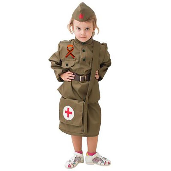 фото Костюм военного "санитарка", возраст 8-10 лет, рост 140-152 см бока
