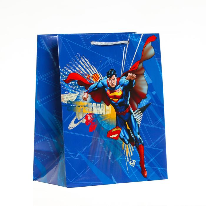 

Пакет подарочный Superman, 180х223х100 мм