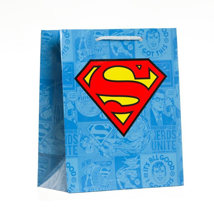 

Пакет подарочный Superman, 180х223х100 мм