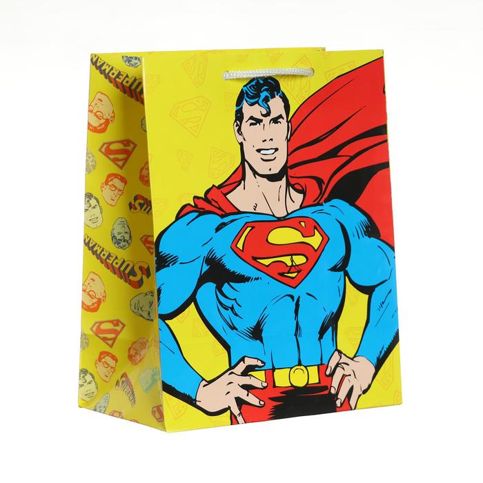 

Пакет подарочный Superman, 180х223х100 мм