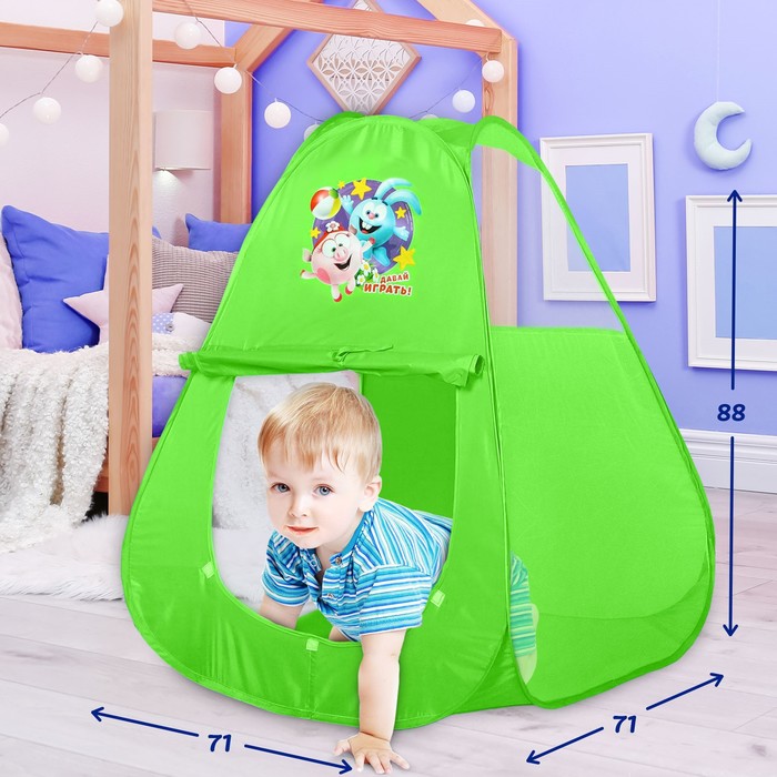фото Палатка детская игровая "давай играть!" смешарики: крош и нюша