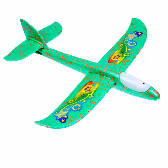 Самолёт «Супербыстрый» 35х37 см, цвета микс, диодный