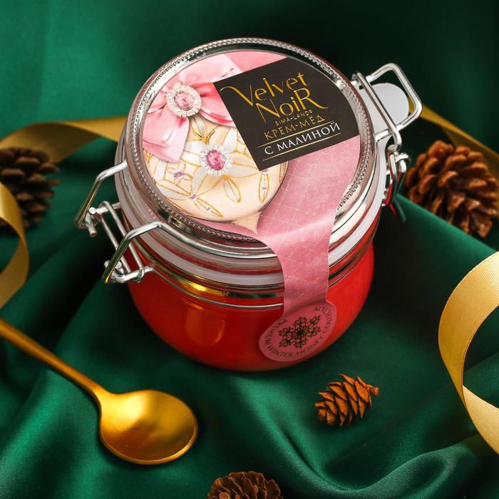 Крем-мёд Velvet Noir, вкус: малина, 250 мл.