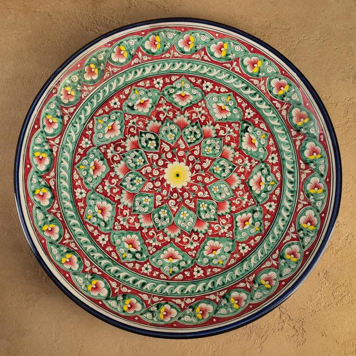 

Ляган Риштанская Керамика "Кора Калам", 39 см, синий микс