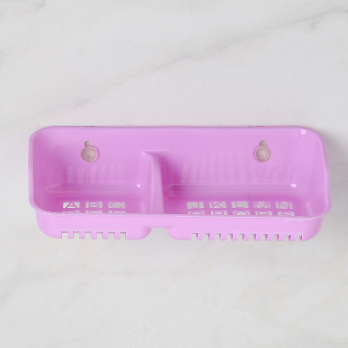 Полка для ванной с мыльницей "Алфавит", цвет МИКС