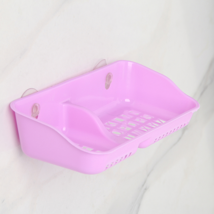 Полка для ванной с мыльницей "Алфавит", цвет МИКС