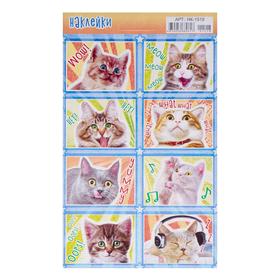 

Наклейки детские "Кошки" УФ-лак, глиттер, 16 х 10 см