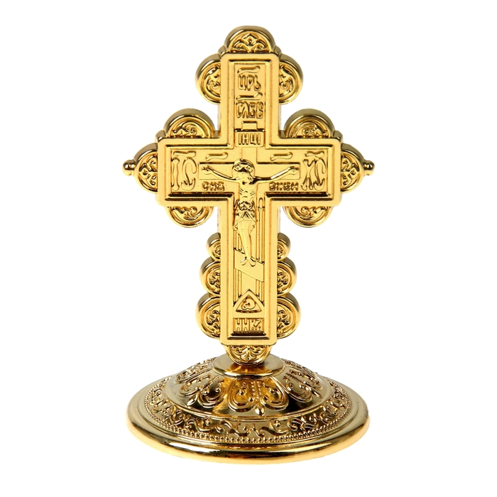 Крест на подставке "Иерусалим", золотистый цвет