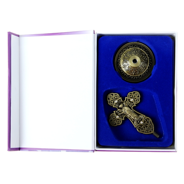 Крест на подставке "Ангел Хранитель", бронзовый цвет