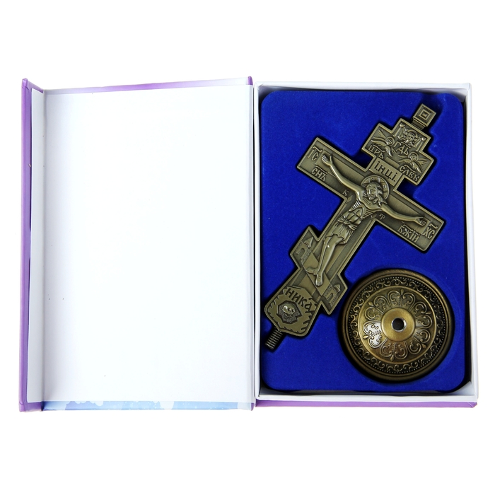 Крест на подставке "Православный", бронзовый цвет