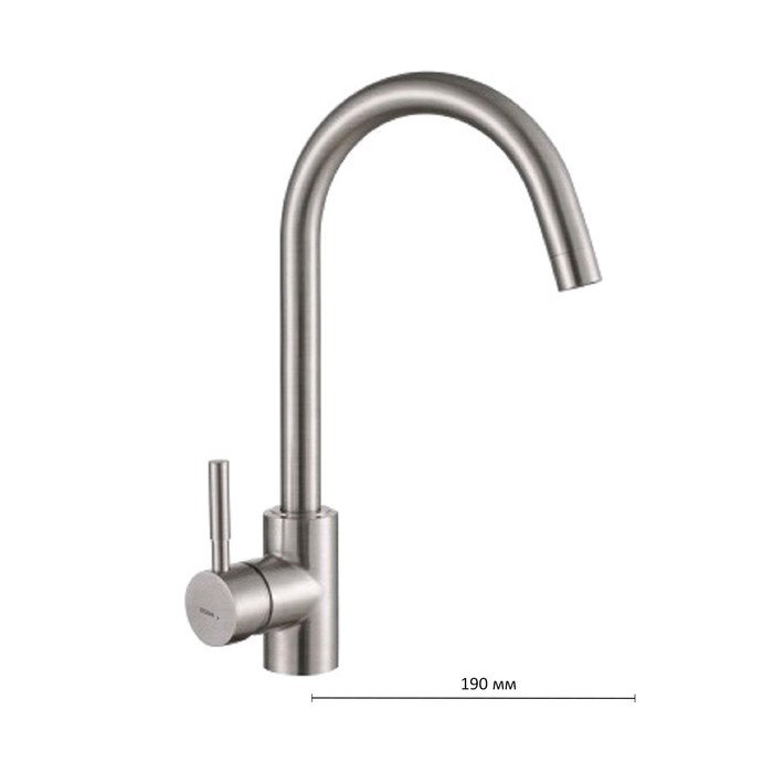 

Смеситель для кухни Dorff Logic D3000000, однорычажный, нержавеющая сталь, хром