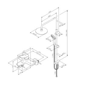 Душевая система AM.PM X-Joy F40885A34, тропический душ, ручная лейка, хром от Сима-ленд