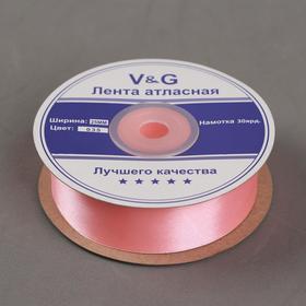 

Лента атласная, 25 мм × 27 м, цвет персиковый №035