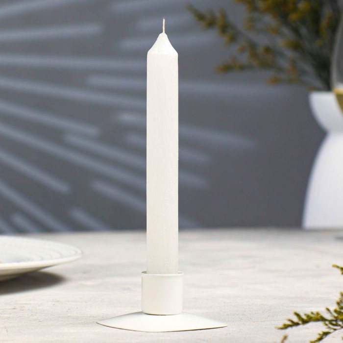 Свеча античная Винтаж, 17х1,8 см, лакированная белый перламутр свеча античная винтаж 17х1 8 см светло розовая