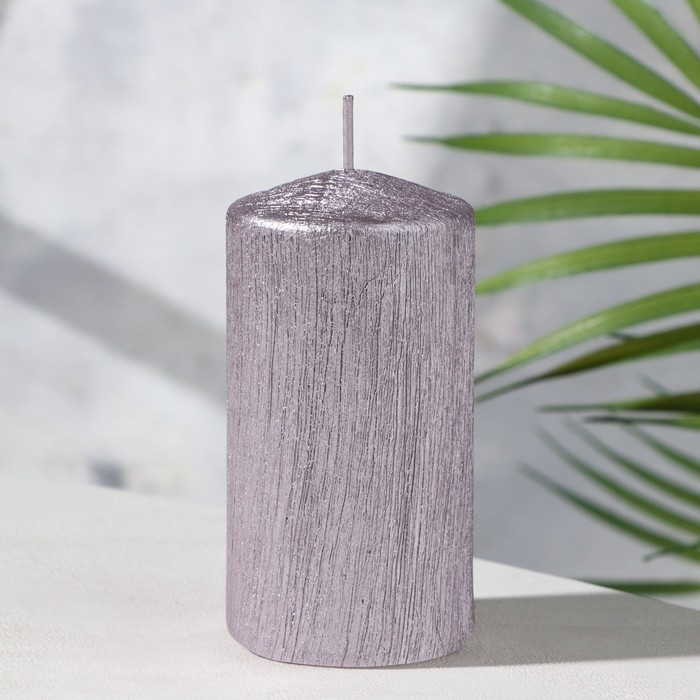 Свеча - цилиндр Винтаж, 5х10 см, светло розовая свеча цилиндр винтаж 5х10 см серебро