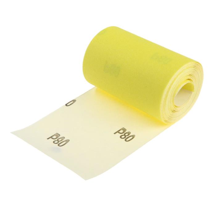 Бумага наждачная ABRAforce 500024529, желтая, в рулоне, 115 мм х 5 м, P80