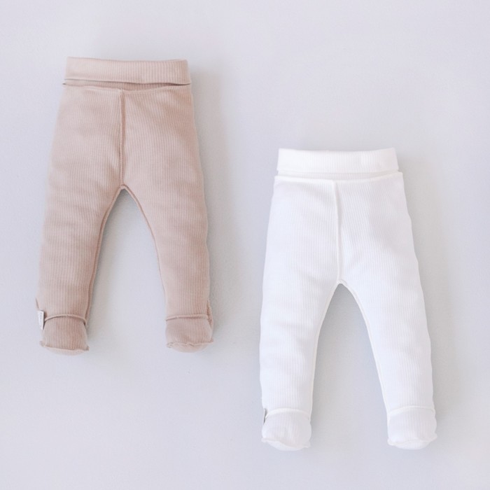 Ползунки на поясе, рост 50-56 см, цвет капучино, 2 шт. в наборе