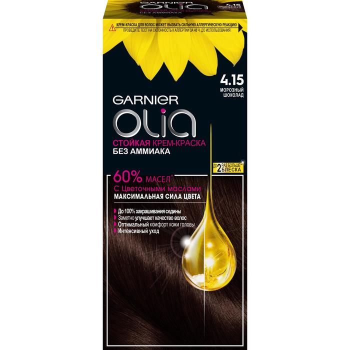 Крем-краска для волос Garnier Olia, тон 4.15 морозный шоколад