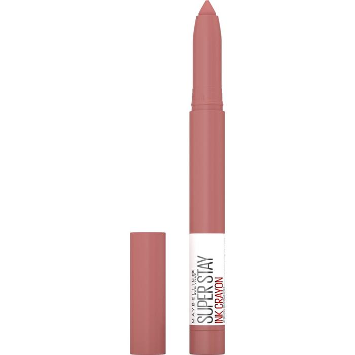 фото Помада-стик для губ maybelline superstay ink crayon, тон 105 нюдовый on the grind, 1,5 г