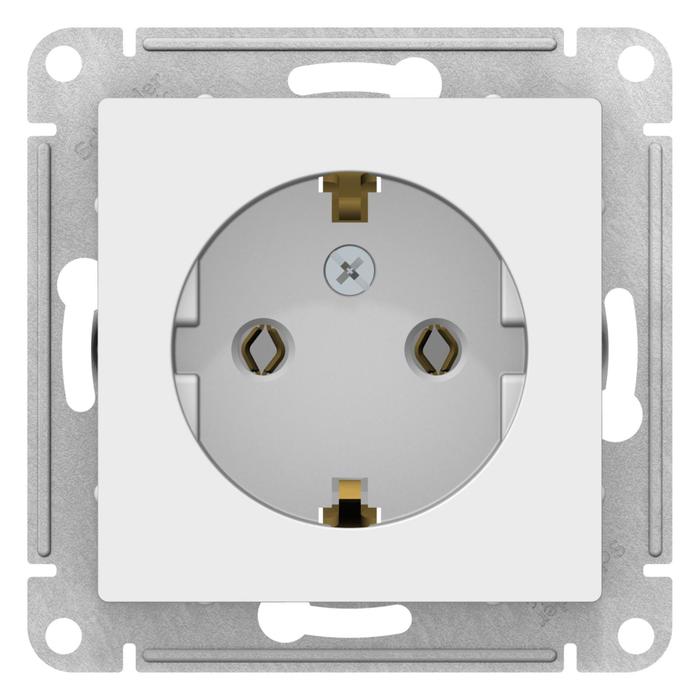 

Розетка SE ATLASDESIGN, 16 А, 250 В, встраиваемая, с з/к, IP20, белая, ATN000143