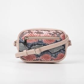 

Сумка кросс-боди Медведково, отдел на молнии, наружный карман, анималистичный принт, цвет розовый