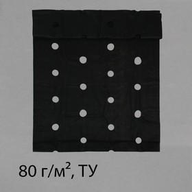 Материал мульчирующий, с перфорацией (4 ряда), 1,6 × 20 м, плотность 80, УФ-стабилизатором, чёрный, Greengo, Эконом 20%