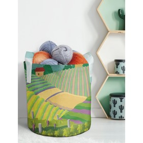 Текстильный мешок «Виноградники на холмах», для хранения вещей и игрушек, размер 30х30 см, 18.9 л