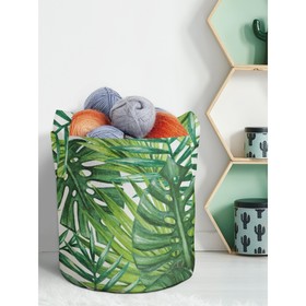 Текстильный мешок «Тропические листья», для хранения вещей и игрушек, размер 30х30 см, 18.9 л