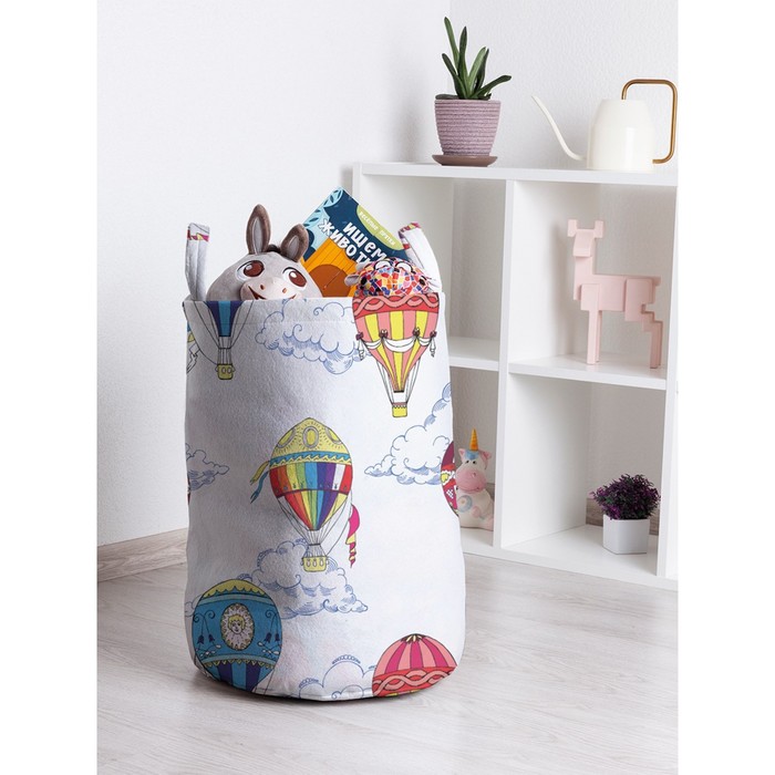 Корзина для игрушек «Цветные воздушные шары, размер 35х50 см корзина для игрушек joyarty цветные воздушные шары 35x50 см