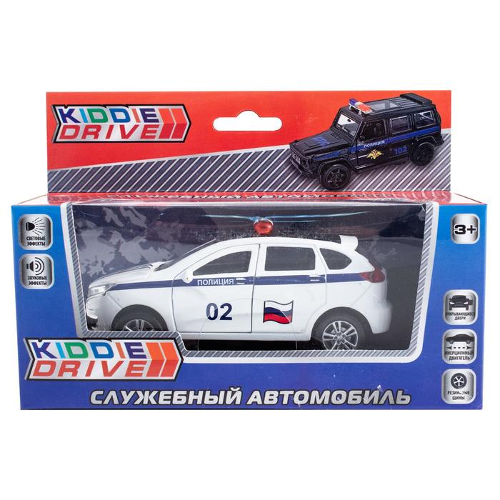 

Автомобиль игрушечный, белый, инерционный, световые и звуковые эффекты