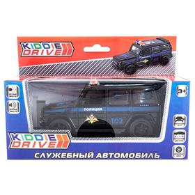 

Модель автомобиля «Внедорожник», черный, инерционный, световые и звуковые эффекты