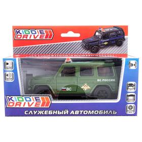 

Модель автомобиля «Внедорожник», зеленый, инерционный, свет, звук