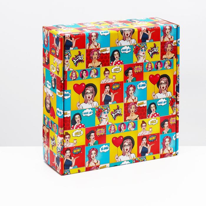 

Подарочная коробка "Pop-art 2", 28,5 х 9,5 х 29,5 см