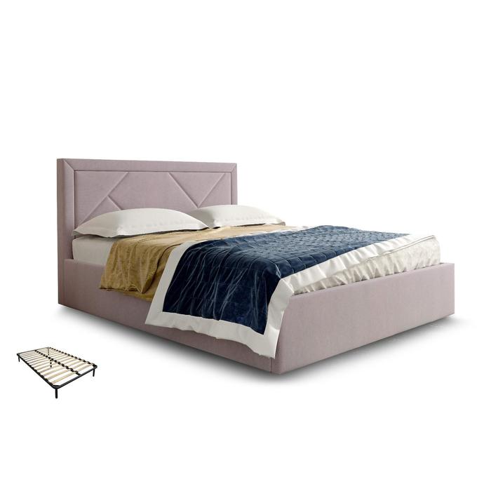 Кровать Сиеста с орт. Основанием 1600х2000 Розовый велюр кровать сиеста с орт основанием и с пм 1400х2000 розовый велюр