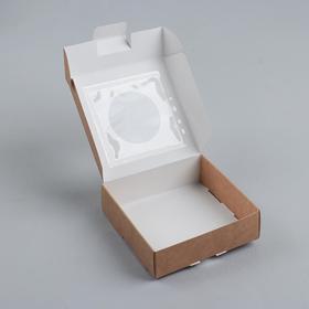 

Коробочка для печенья, бурая, 10 х 10 х 3 см, набор 5 шт.