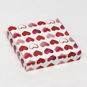 

Коробка самосборная, "Сердечки", 16 х 16 х 3 см, набор 10 шт.