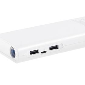 

УЦЕНКА Внешний аккумулятор LuazON PB-15, 10000 мАч, 2 USB, 1 А, дисплей, фонарик, белый