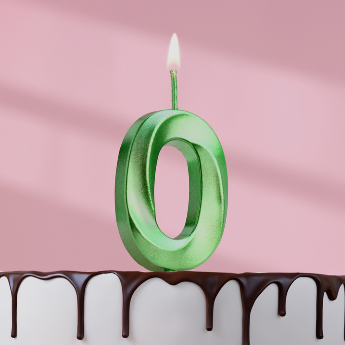 Свеча в торт на шпажке «‎Грань», цифра 0, изумруд, 5 см свеча в торт на шпажке ‎грань цифра 8 изумруд 5 см
