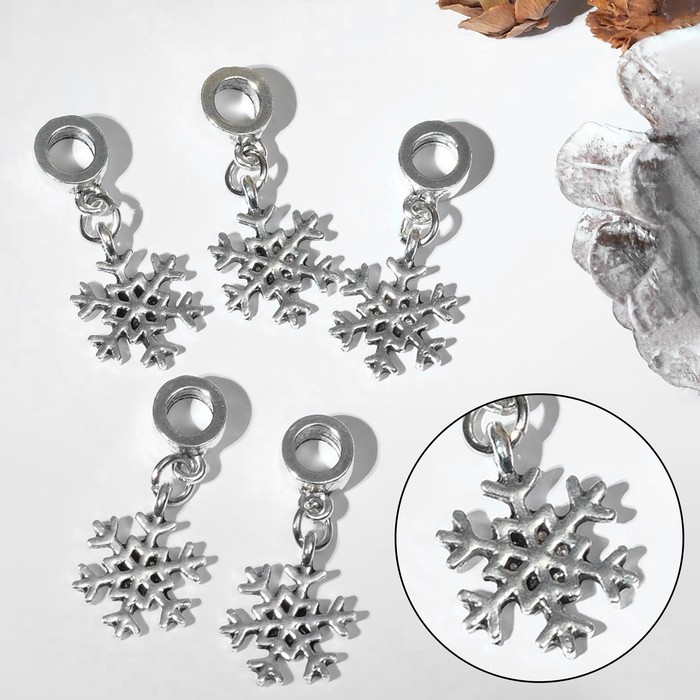 фото Подвеска новогодняя "снежинка", цвет серебро queen fair