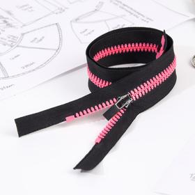 

Молния «Трактор», Т10, NEON, разъёмная, 80 см, цвет чёрный/ярко-розовый