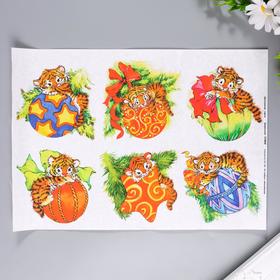 

Декупажная карта "Тигры и игрушки" плотность 45г/м2 формат А4
